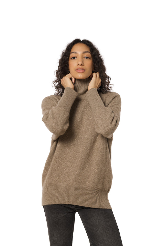 Cashmere sweater Lofoten - Dark organic