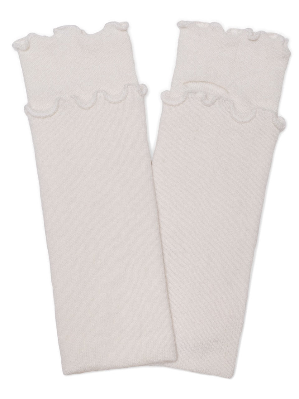 Cashmere Wrist Warmers – White