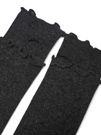 Cashmere Wrist Warmers – Charcoal Grey