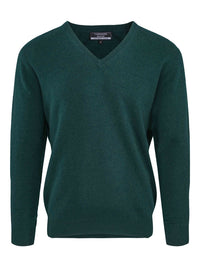 V-Neck Cashmere Sweater – Forest Green