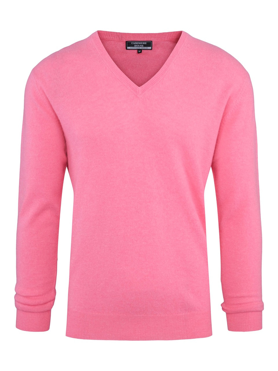 V-Neck Cashmere Sweater – Hot Pink