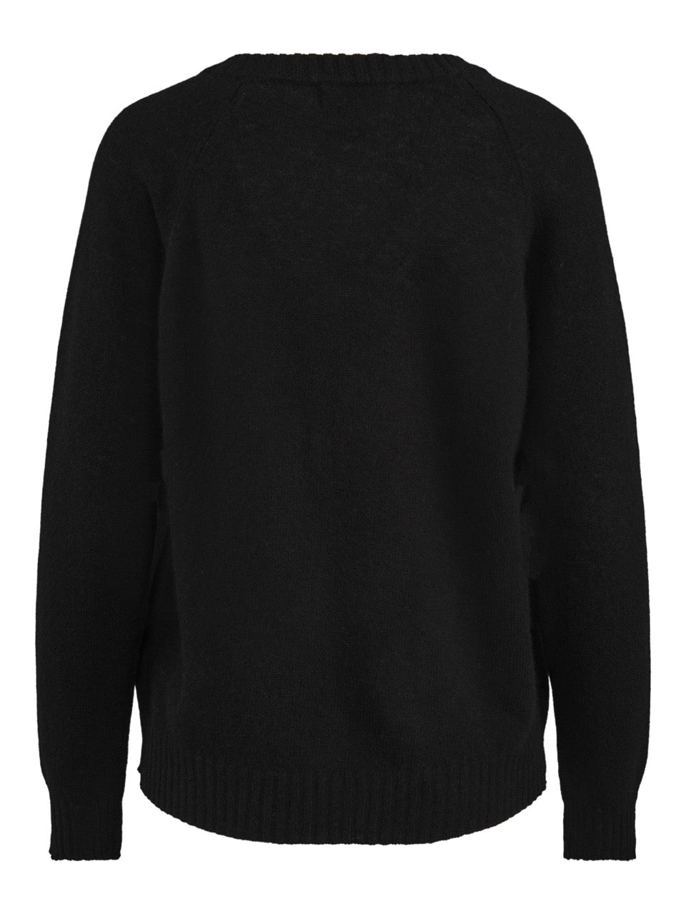 V-Neck Cashmere Sweater – Black