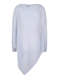 Cashmere Poncho with Sleeves – Sky Blue