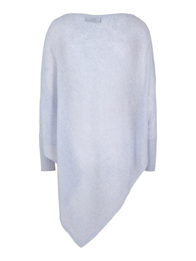 Kashmir poncho with sleeves pink