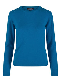 Round Neck Cashmere Sweater – Turquoise