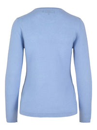 Round Neck Cashmere Sweater – Light Blue