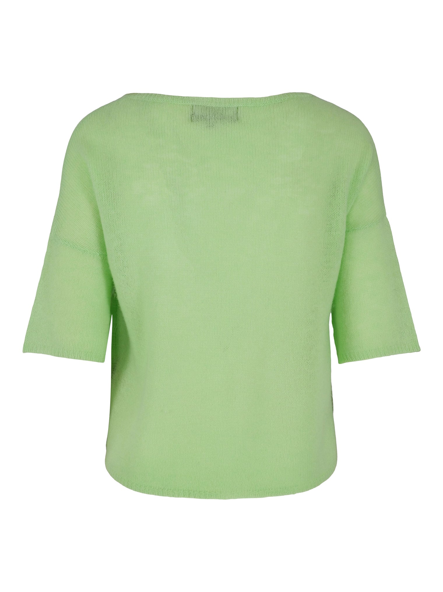 Short-sleeved cashmere sweater green