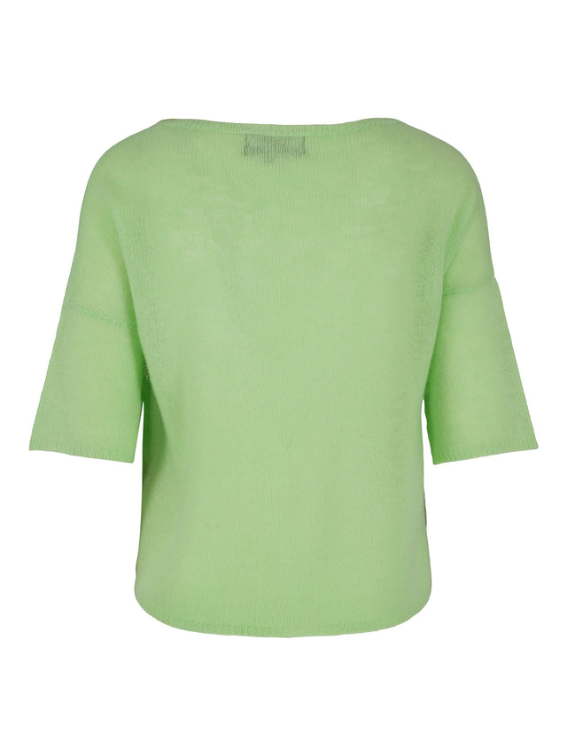 Kortermet kashmirgenser grønn