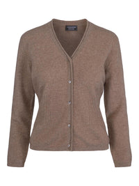 Classic cashmere cardigan organic flared