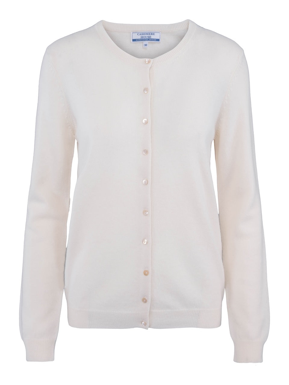 Classic Cashmere Cardigan – White