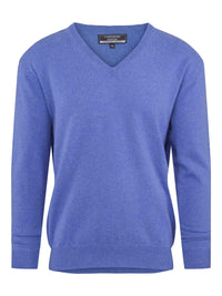 V-Neck Cashmere Sweater – Blue